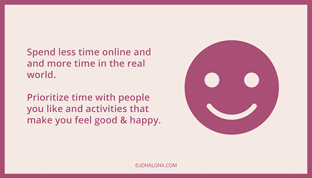 Spend less time on line - Johaloha